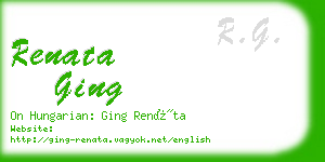 renata ging business card